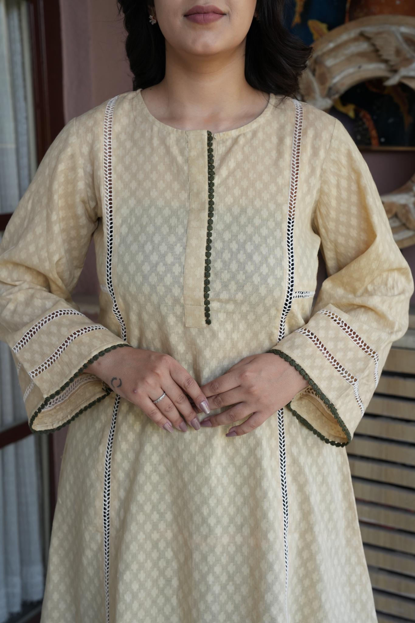 Beige Cotton Co-ord Set