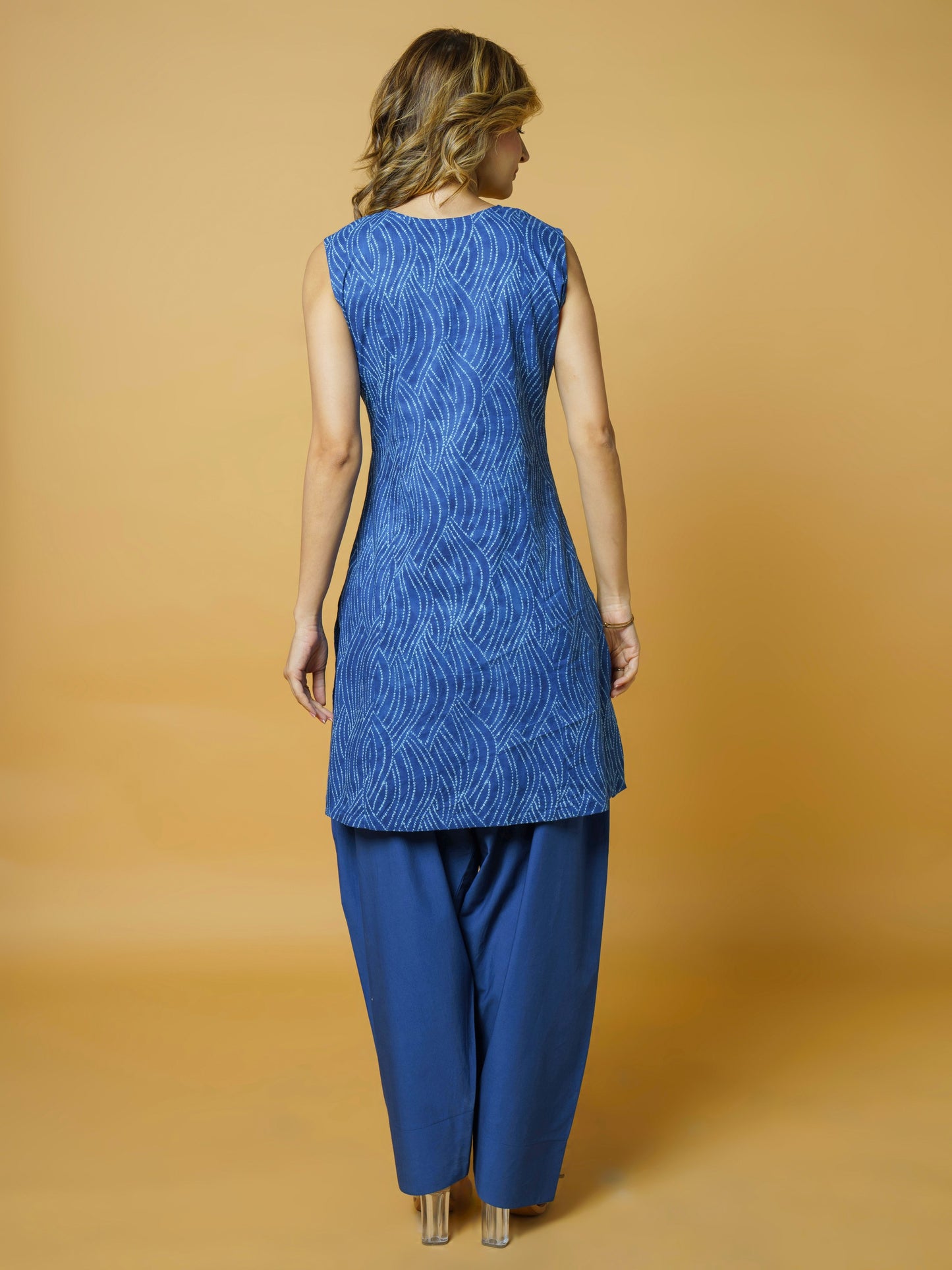 Indigo Cotton Kurta Set