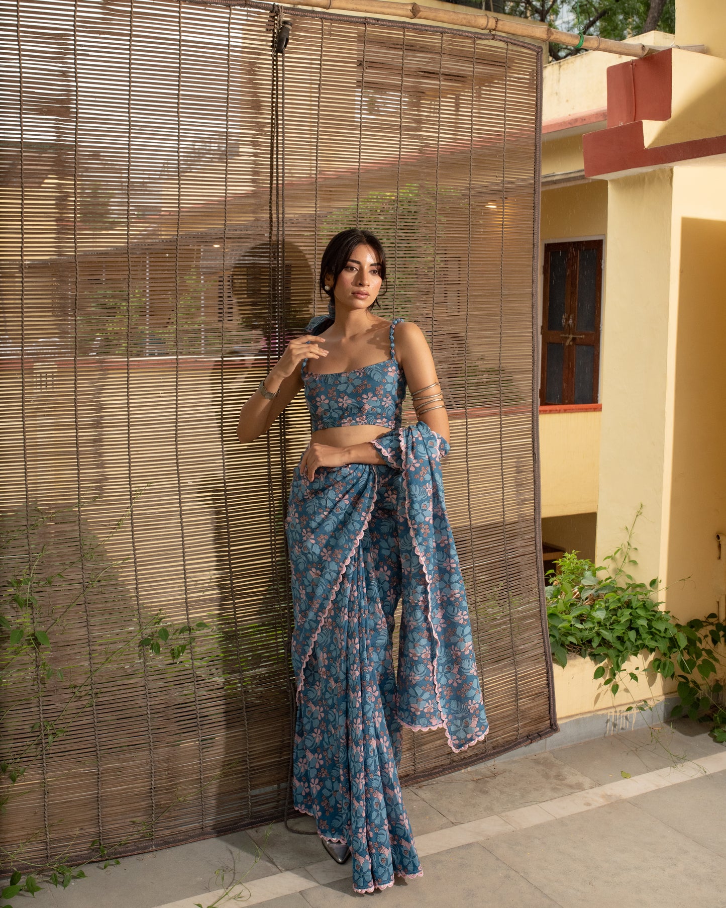 Floral Whisper Bember Modal Saree