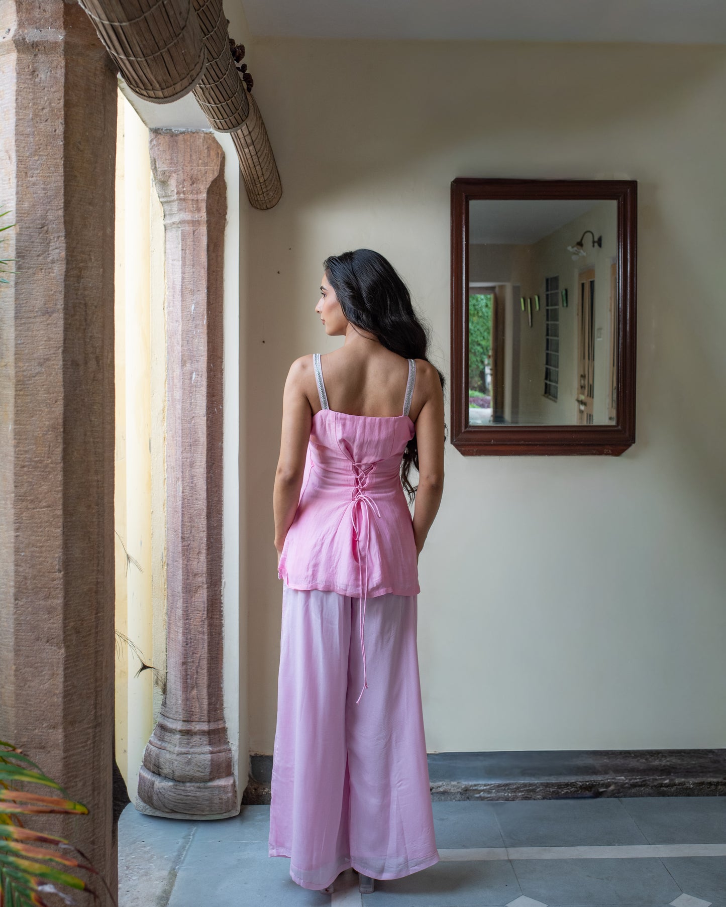 Baby Pink Plazo set