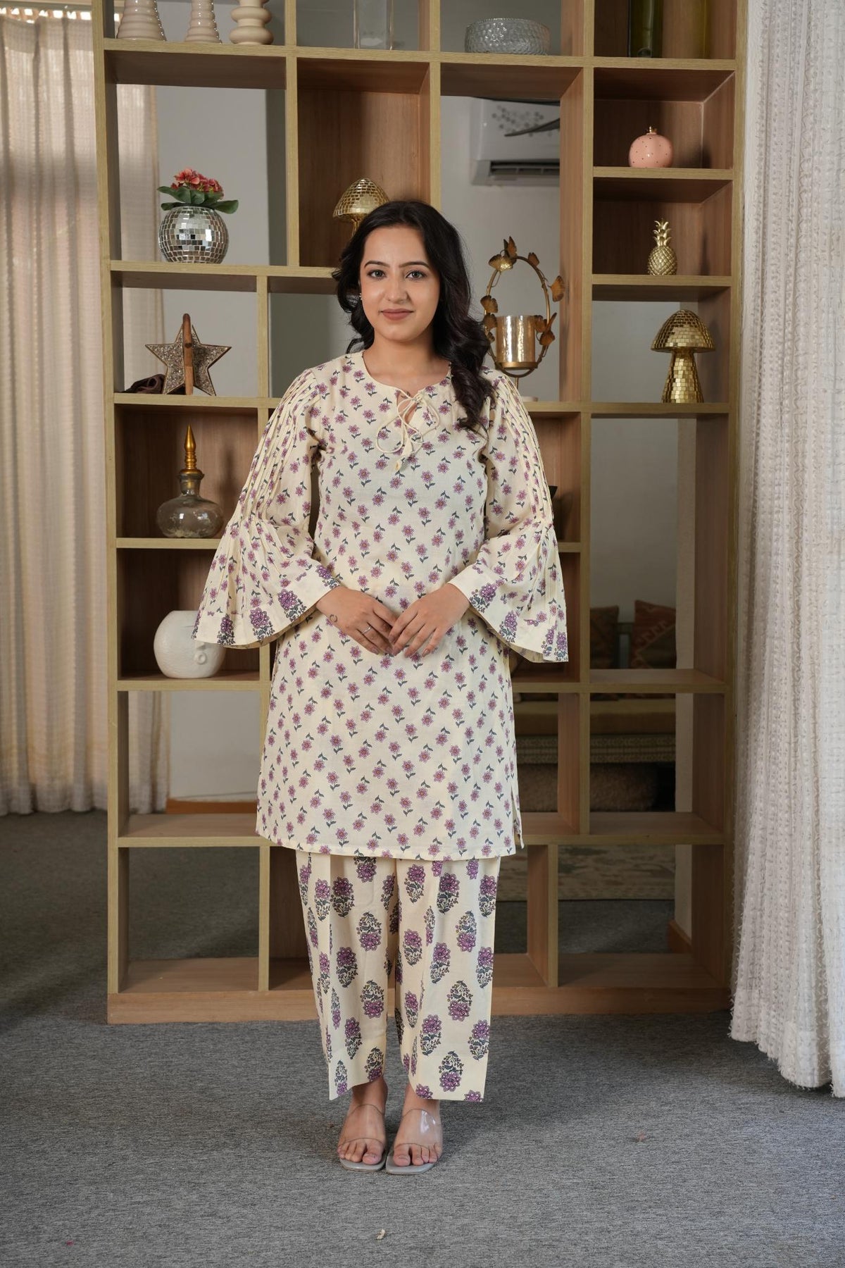 Ivory Floral Co-ord Set