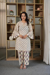 Ivory Floral Co-ord Set