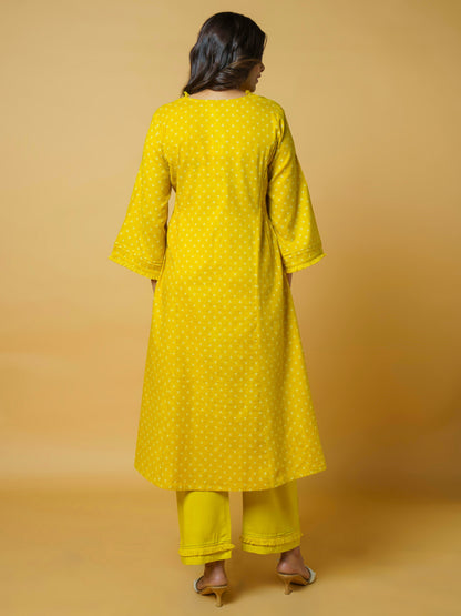 Bandhej Breeze Cotton Kurta Set