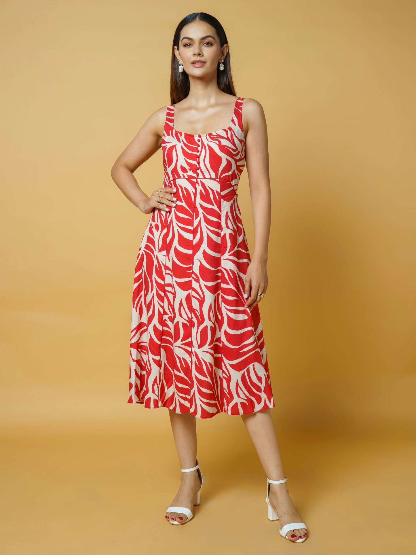 Red Abstract Dress