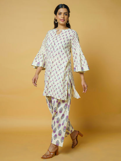 Floral Essence Cotton Kurta Set