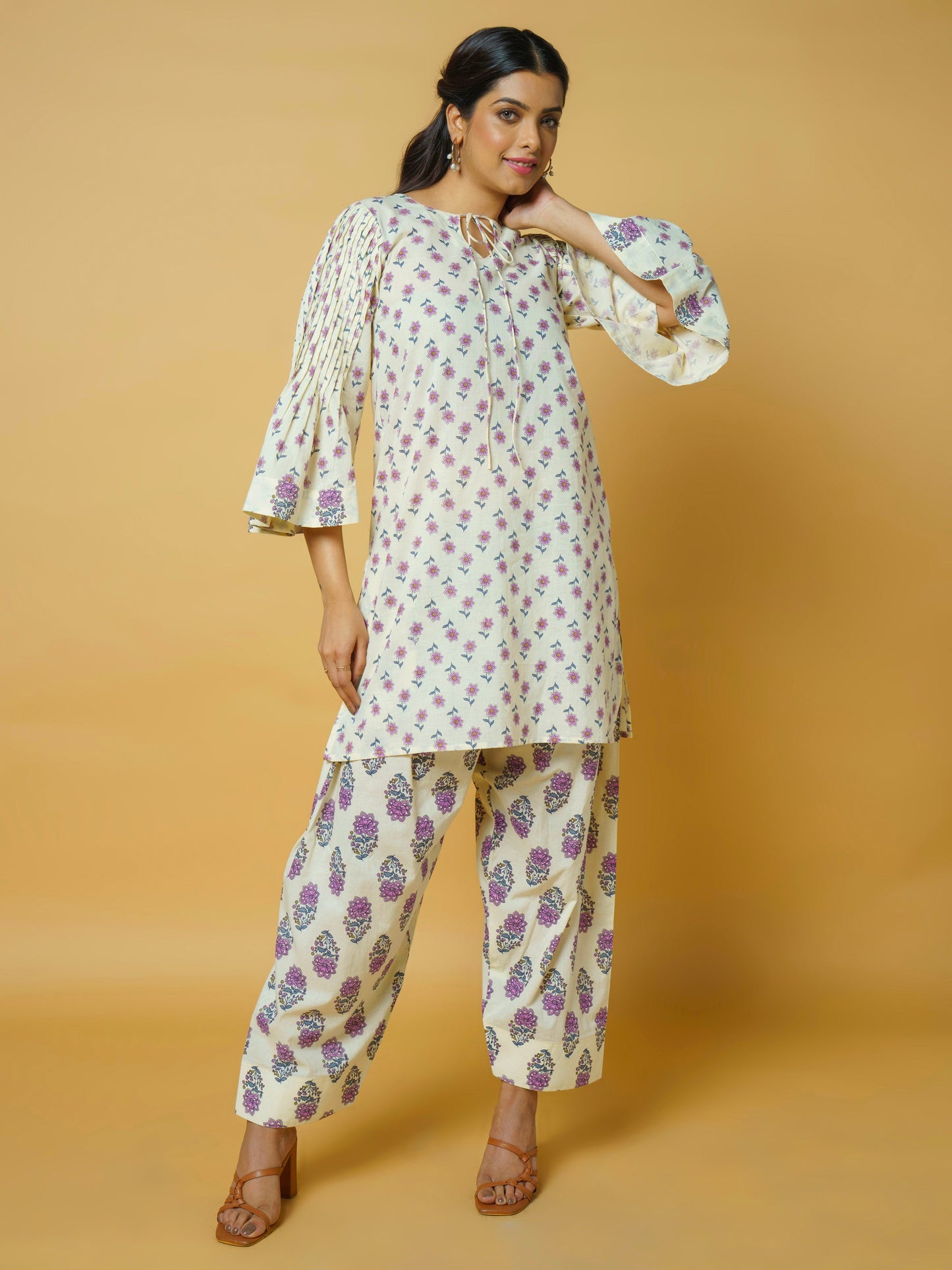 Floral Essence Cotton Kurta Set