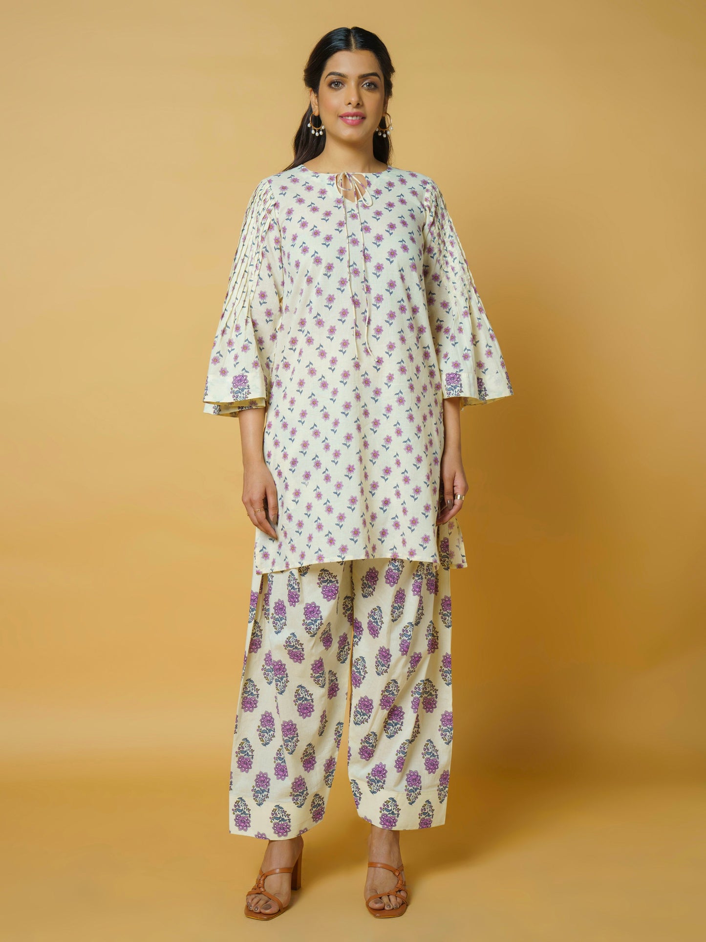 Floral Essence Cotton Kurta Set