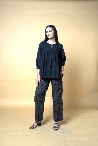 Black Dobby Co-ord Set