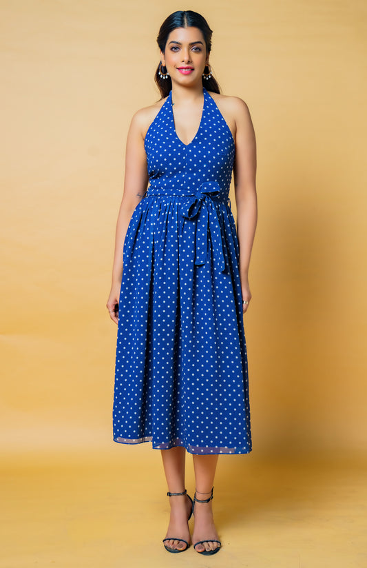 Blue Polka Dot Dress