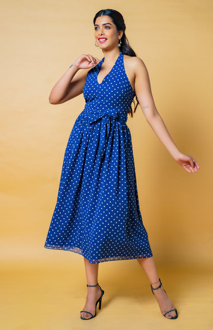 Blue Polka Dot Dress
