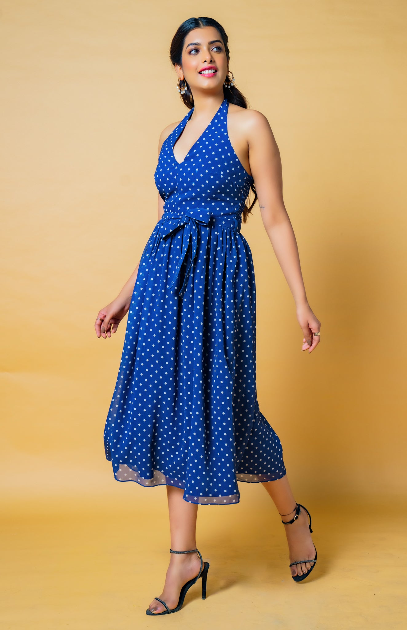 Blue Polka Dot Dress