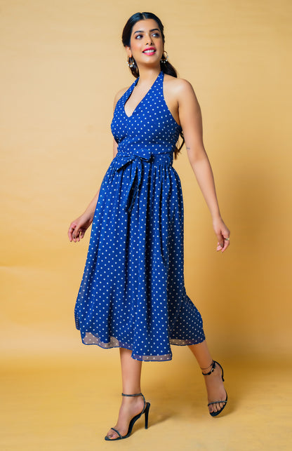 Blue Polka Dot Dress