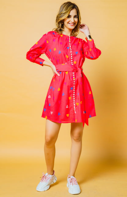 Hot Pink Sweetheart Dress
