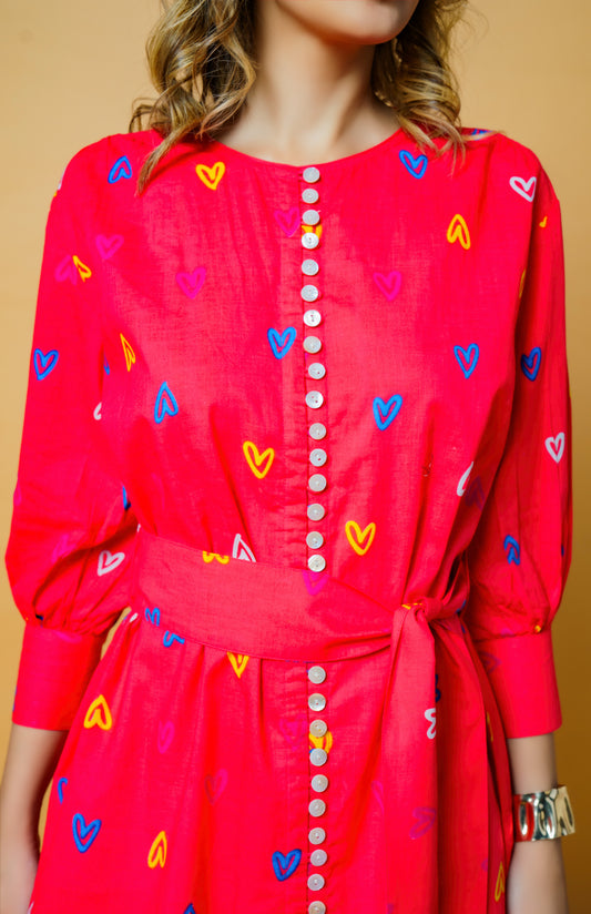 Hot Pink Sweetheart Dress