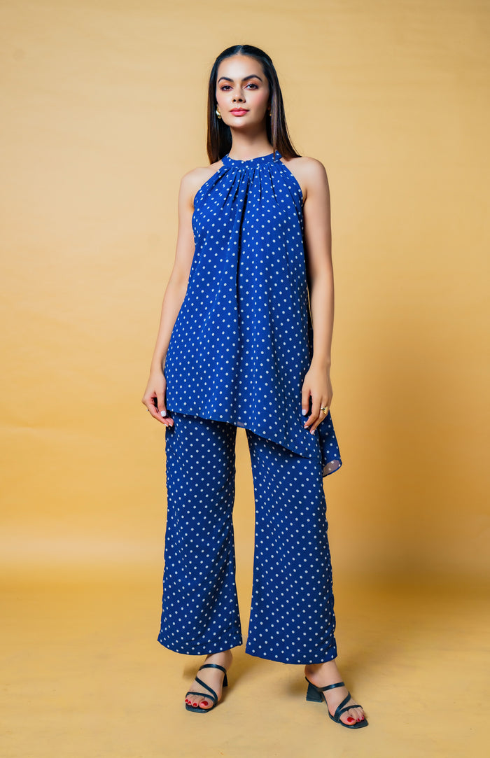 Blue Polka Co-ord Set