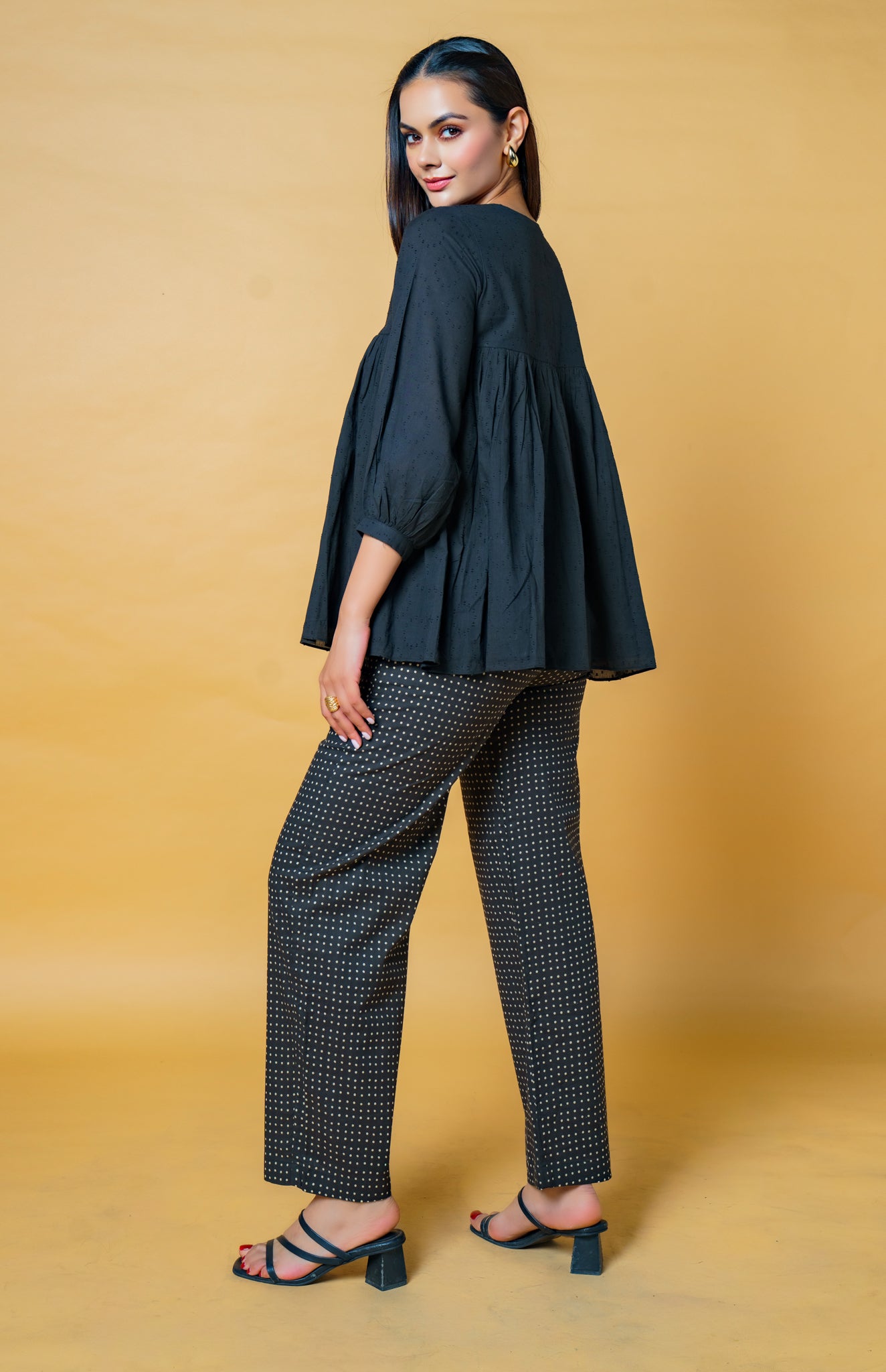 Black Dobby Co-ord Set