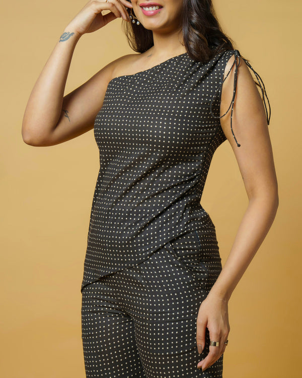 Black Polka Co-ord Set