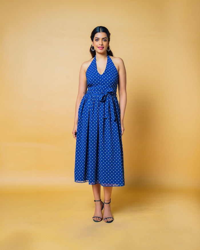 Blue Polka Dress
