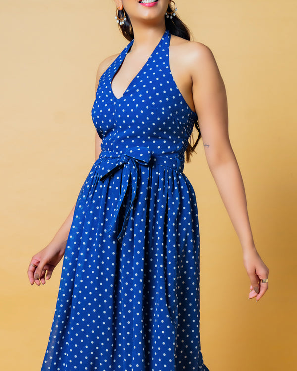 Blue Polka Dress