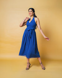 Blue Polka Dress