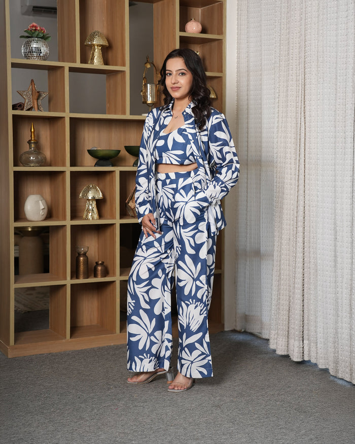 Blue bralette Co-ord set