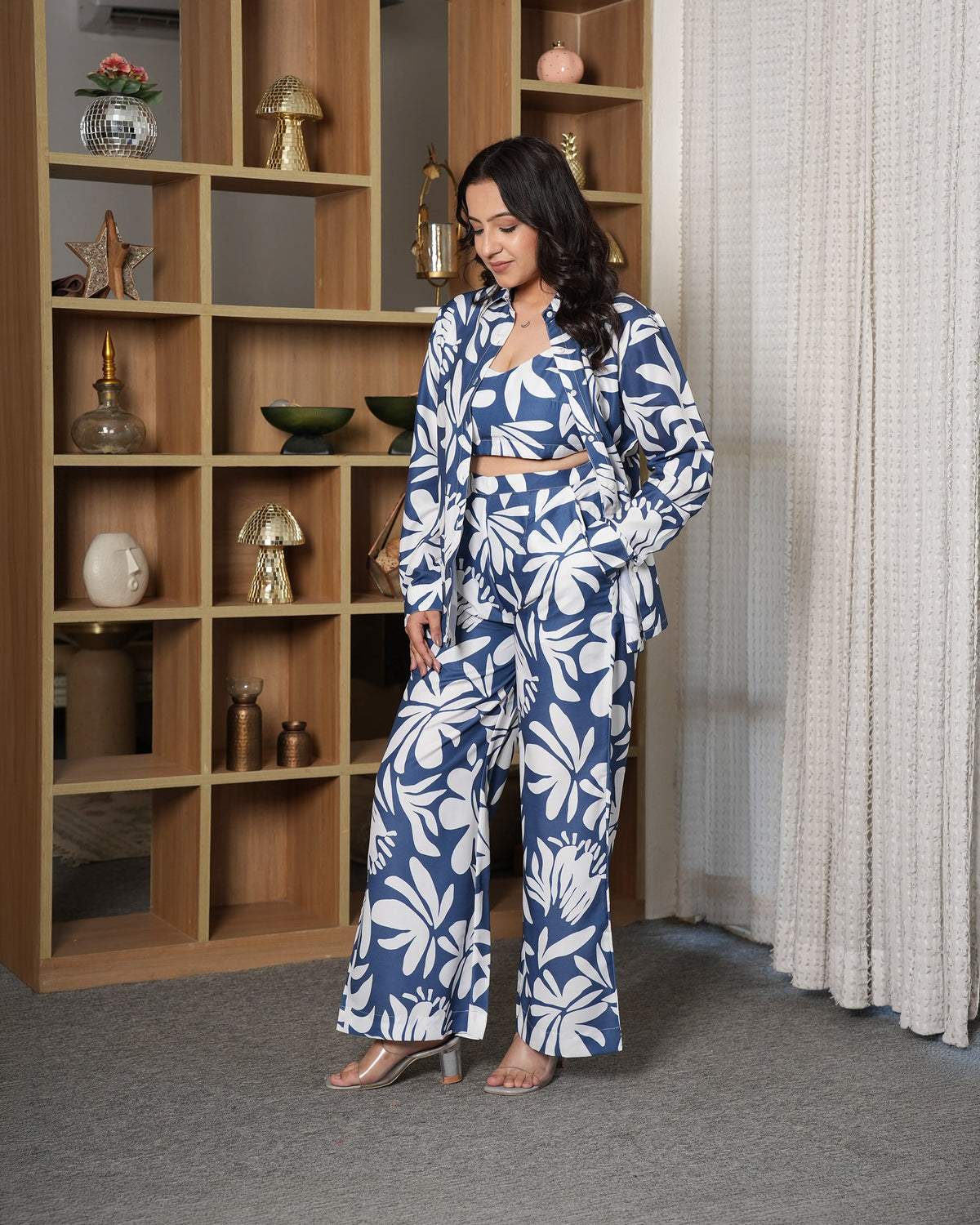 Blue bralette Co-ord set