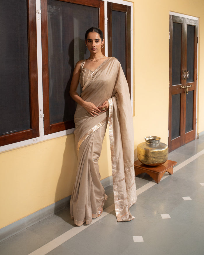 Champagne Gold Saree