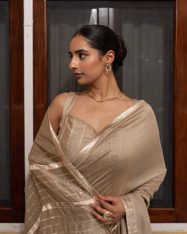 Champagne Gold Saree