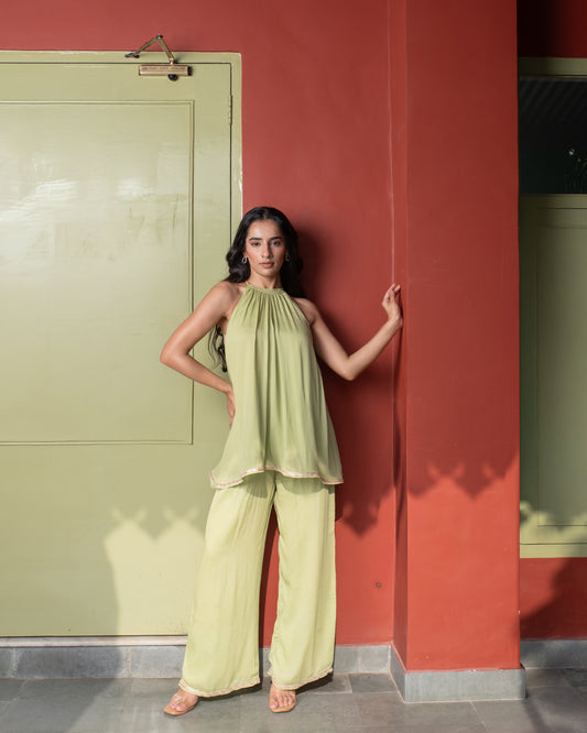 Sage Green Plazo set