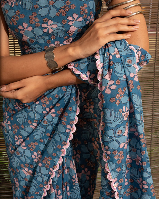 Floral Whisper Bember Modal Saree