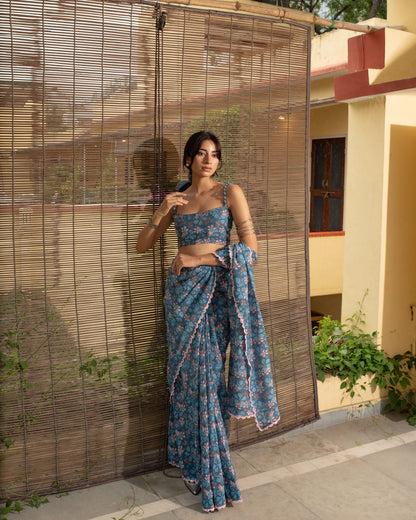 Floral Whisper Bember Modal Saree