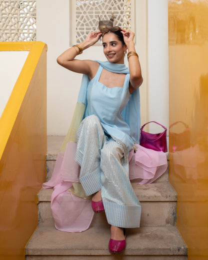 Powder Blue Suit Set