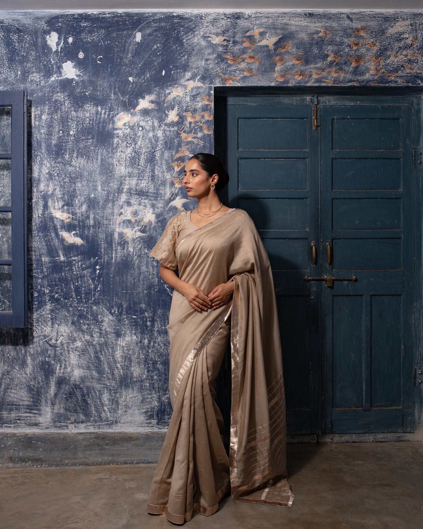 Bronze Radiance Saree