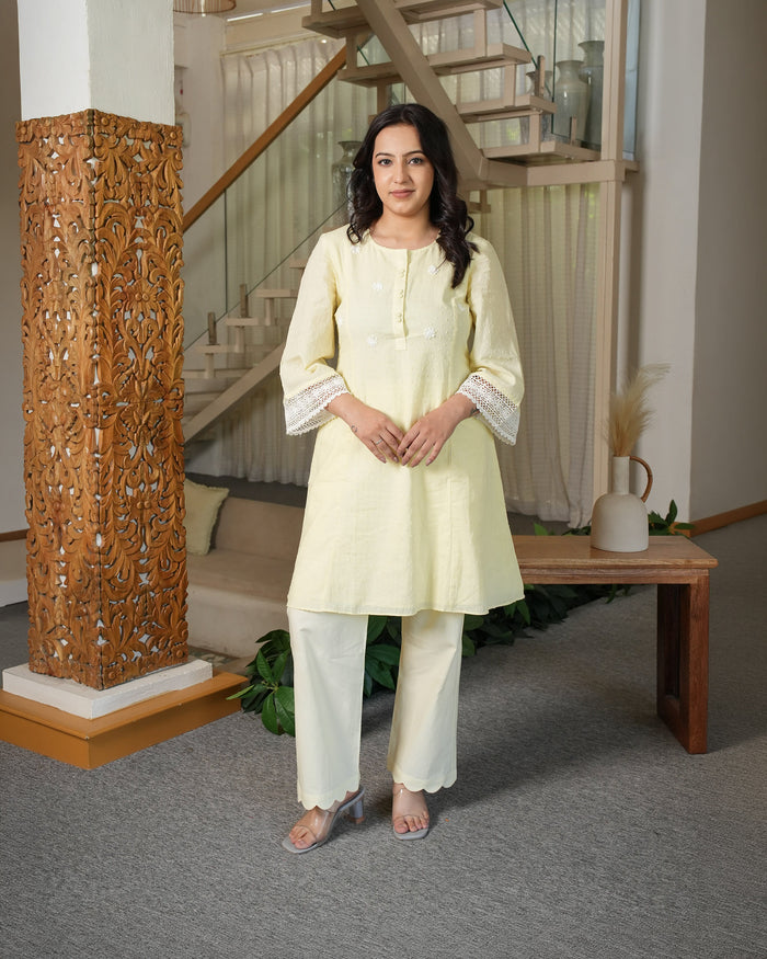 Pastel Yellow Co-ord Set