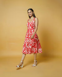 Red Printed Dress