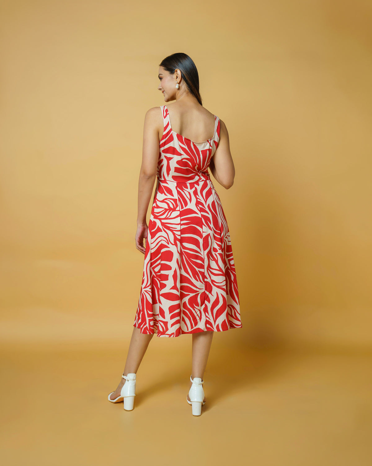 Red Printed Dress