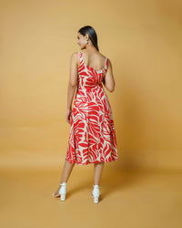 Red Printed Dress