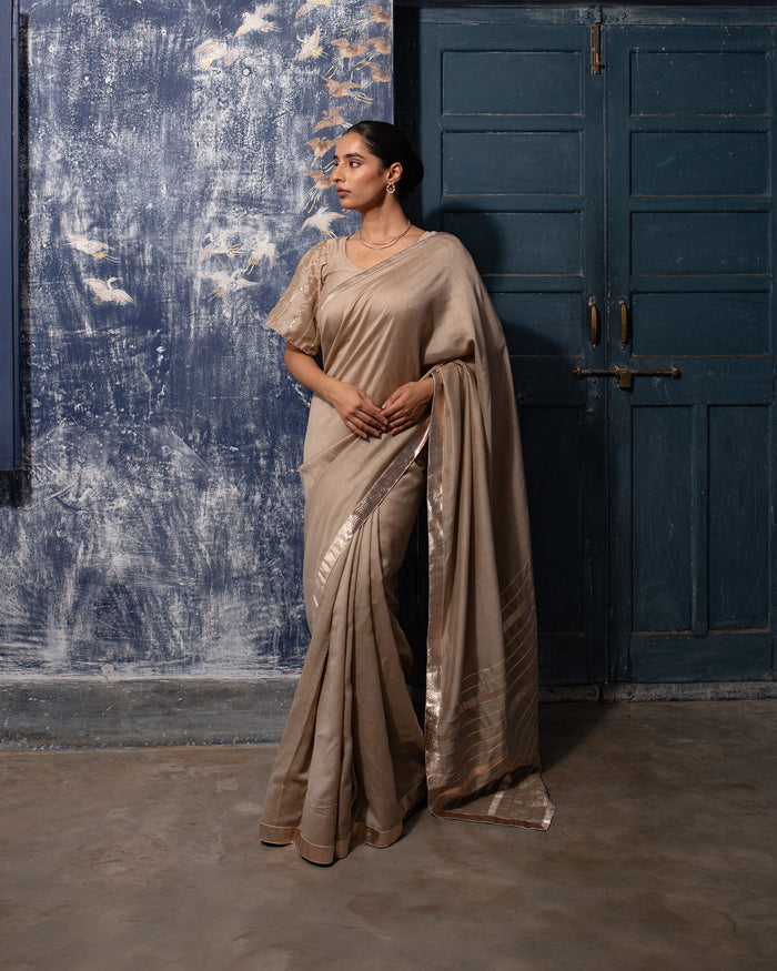 Bronze Radiance Saree