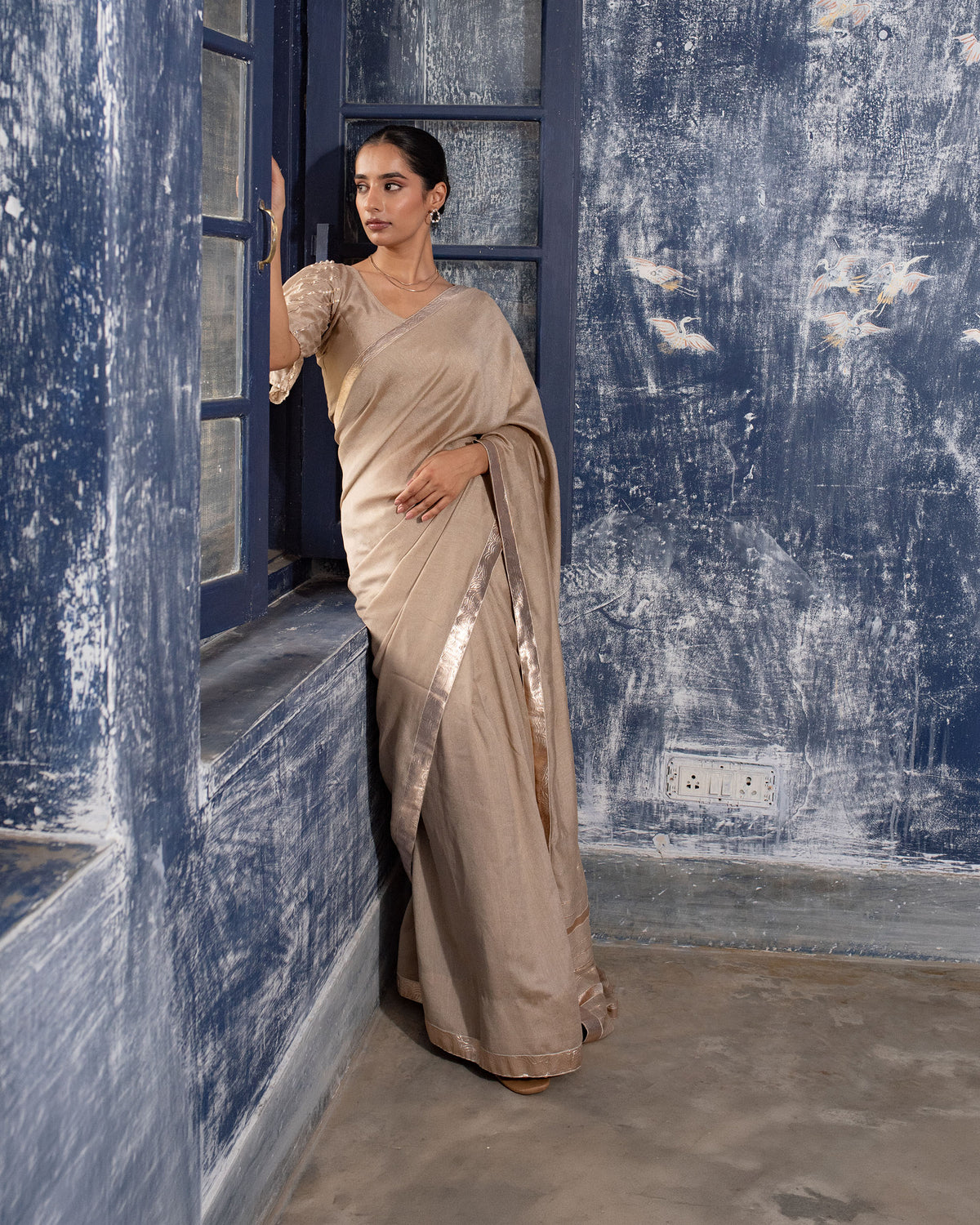Bronze Radiance Saree