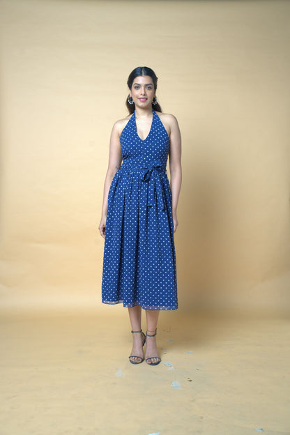 Blue Polka Dot Dress
