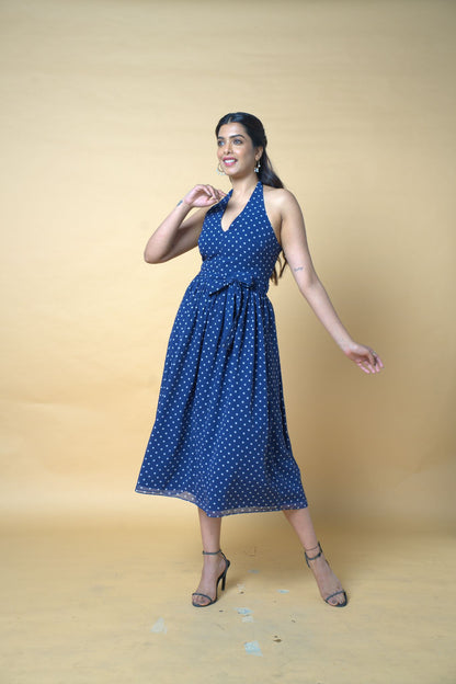 Blue Polka Dot Dress