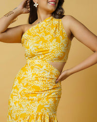 Yellow One Shoulder Dress