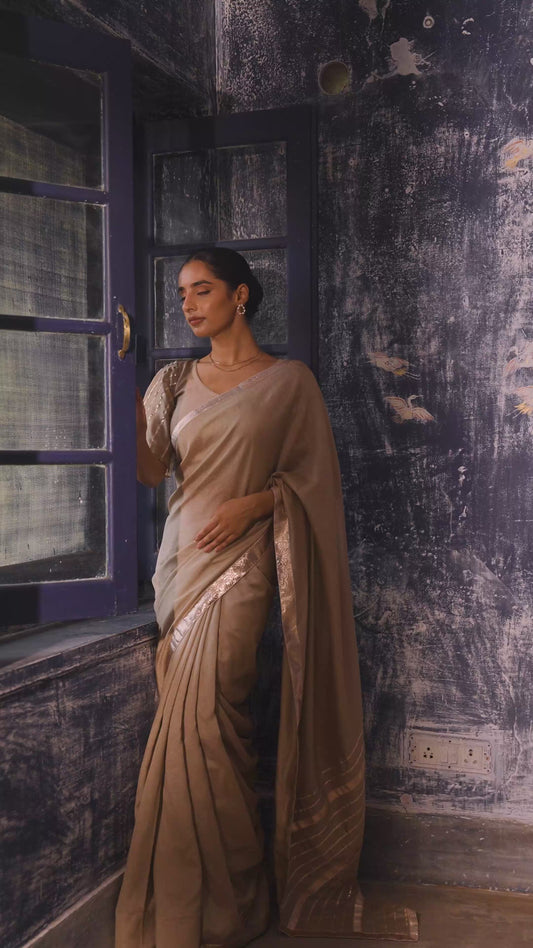 Bronze Radiance Saree