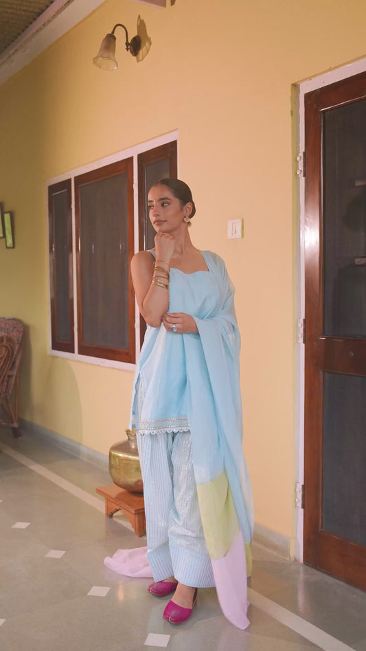 Powder Blue Suit Set